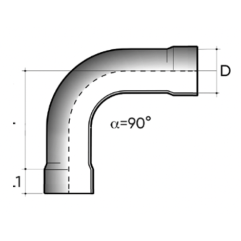 Thermoformed bend R=1.5D 90° F/F PN10 - PVC-U Pressure Fittings