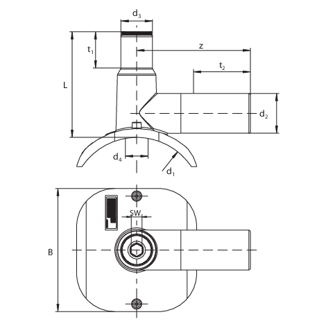 Top-loading tapping tee, SDR 11 - PE100 Fitinguri de siguranță