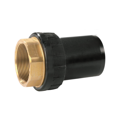 Universal transition adaptor HD-PE/brass with female thread - PE100 Fitinguri de siguranță