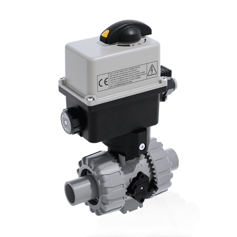 VKDDC/CE 90-240 V AC - Electrically actuated DUAL BLOCK® 2-way ball valve - PVC-C Electrically actuated valves