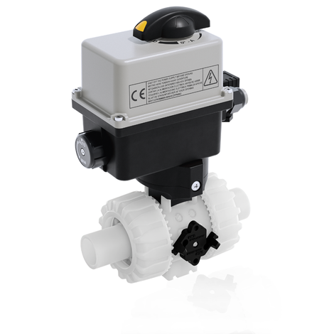 VKDDF/CE 90-240 V AC - Electrically actuated DUAL BLOCK® 2-way ball valve - PVDF Electrically actuated valves