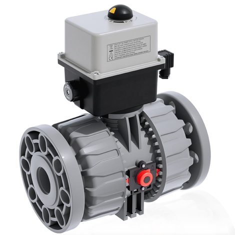 VKDOC/CE - VKDOAC/CE 90-240 V AC - Electrically actuated DUAL BLOCK® 2-way ball valve - PVC-C Electrically actuated valves