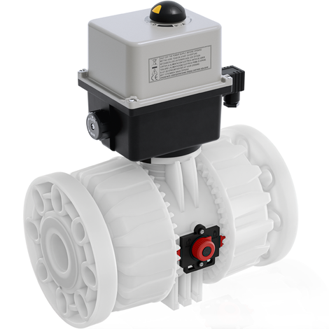 VKDOF - VKDOAF /CE 90-240 V AC - Electrically actuated DUAL BLOCK® 2-way ball valve - PVDF Electrically actuated valves