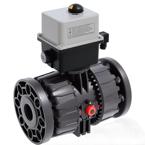 VKDOV - VKDOAV /CE 24 V AC/DC - Electrically actuated DUAL BLOCK® 2-way ball valve - PVC-U Electrically actuated valves