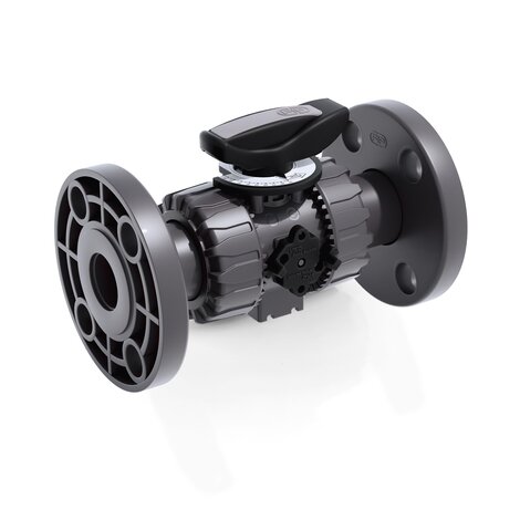 VKROAV - DUAL BLOCK® regulating ball valve - PVC-U Manual valves