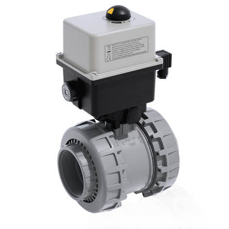 VXEFC/CE 24 V AC/DC - electrically actuated EASYFIT 2-way ball valve - PVC-C Electrically actuated valves