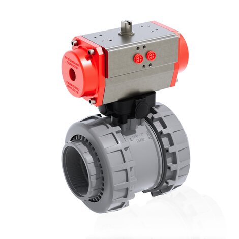 VXEFC/CP DA - pneumatically actuated Easyfit 2-way ball valve - PVC-C Pneumatically actuated valves