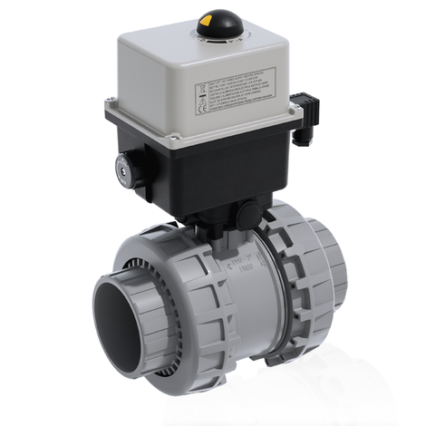 VXEIC/CE 24 V AC/DC - electrically actuated EASYFIT 2-way ball valve - PVC-C Electrically actuated valves