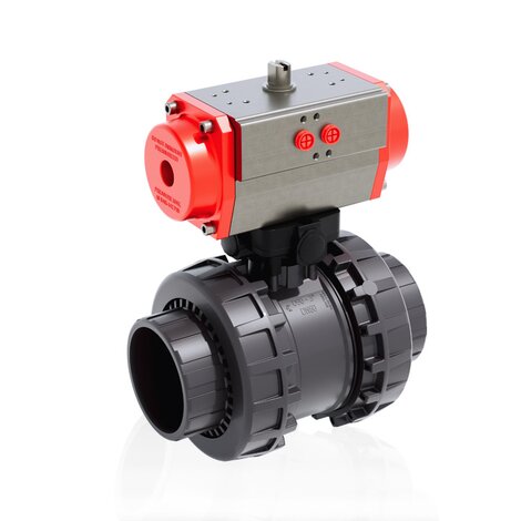 VXEIV/CP NO - pneumatically actuated Easyfit 2-way ball valve - PVC-U Pneumatically actuated valves