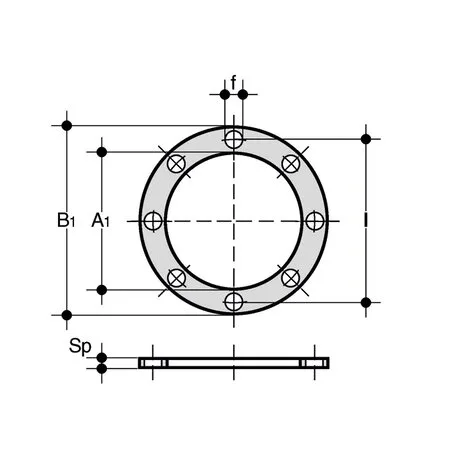 QHV/Y — Garnitură plată din EPDM pentru flanșe conform EN 1092-1, autocentrantă